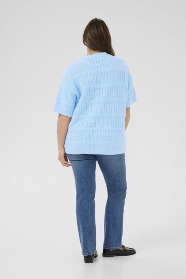 Kaffe Curve Minia Pullover Powder Blue Melange - Kötött pulóverek - 