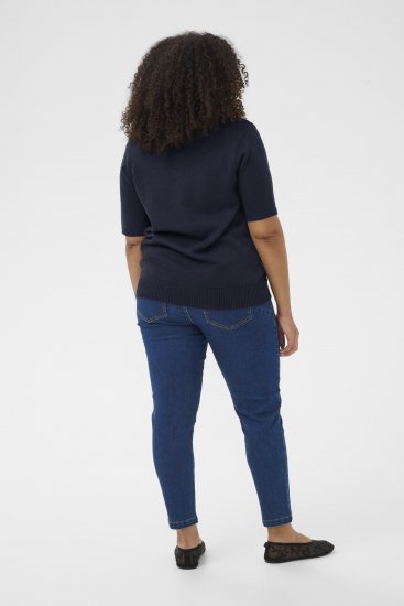 Kaffe Curve Leani Knitted Pullover Midnight Marine - Kötött pulóverek - 