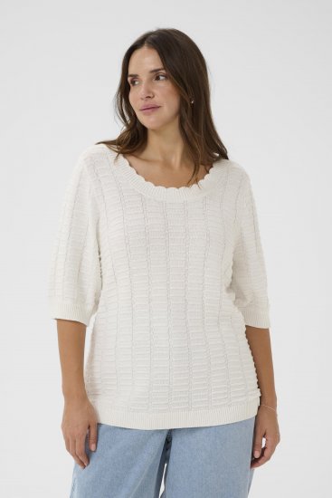 Kaffe Curve Lotia Pullover Chalk - Kötött pulóverek - 