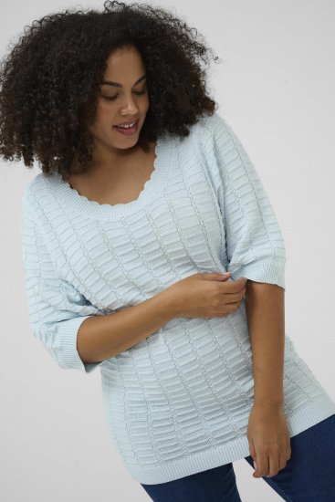 Kaffe Curve Lotia Pullover Nantucket Breeze Blue - Kötött pulóverek - 