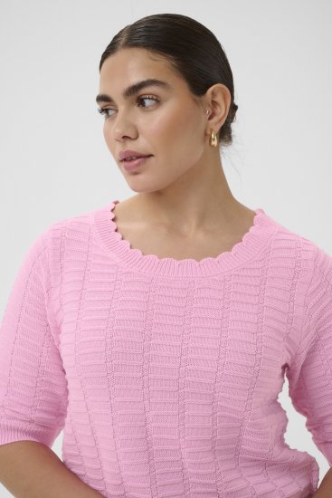 Kaffe Curve Lotia Pullover Pink Frosting - Kötött pulóverek - 