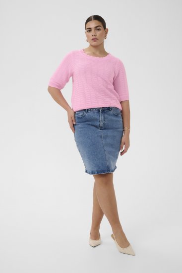 Kaffe Curve Lotia Pullover Pink Frosting - Kötött pulóverek - 