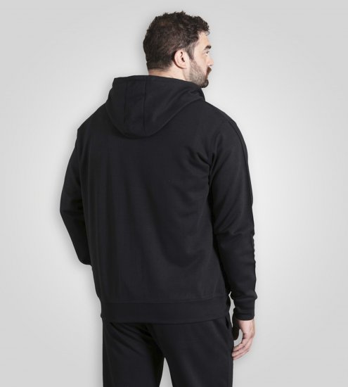 Duke Kenilworth Pin Tuck Sleeves Zip Through Hoodie Dark Navy TALL - TALL pulóverek - 