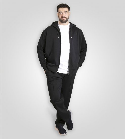 Duke Kenilworth Pin Tuck Sleeves Zip Through Hoodie Dark Navy TALL - TALL pulóverek - 