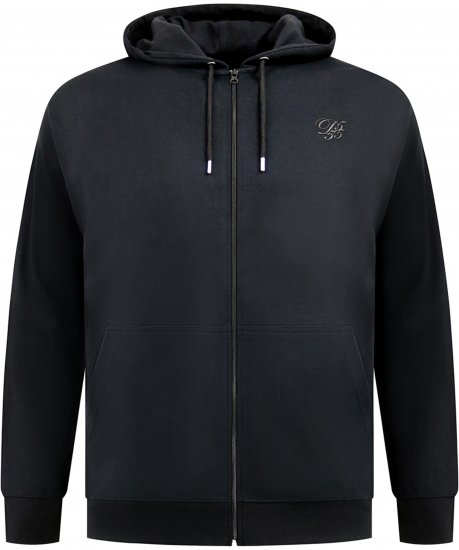 Duke Kenilworth Pin Tuck Sleeves Zip Through Hoodie Dark Navy TALL - TALL pulóverek - 