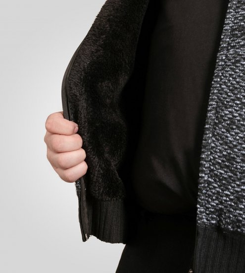 Duke Fareham Bonded Sherpa Lining Knitted Hoodie Grey - Pulóverek & kapucnis pulóverek - Pulóverek & Kapucnis pulóver 2XL-12XL