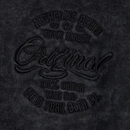 Kam Jeans 7082 Garment DYE with Zipper Hoodie Black - Pulóverek & kapucnis pulóverek - Pulóverek & Kapucnis pulóver 2XL-12XL