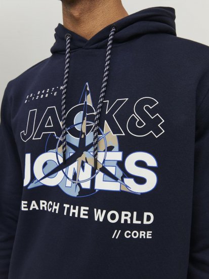 Jack & Jones Hunt Hoodie Navy - Pulóverek & kapucnis pulóverek - Pulóverek & Kapucnis pulóver 2XL-12XL