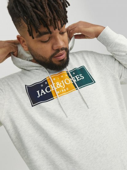 Jack & Jones Codyy Hoodie White - Pulóverek & kapucnis pulóverek - Pulóverek & Kapucnis pulóver 2XL-12XL