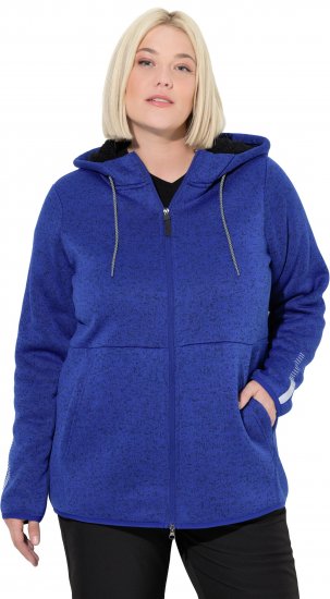 Ulla Popken Sweater Knit Fleece Hoodie Capri Blue - Bluzy & bluzy z kapturem - 
