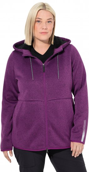 Ulla Popken Sweater Knit Fleece Hoodie Aubergine - Bluzy & bluzy z kapturem - 