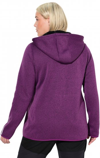 Ulla Popken Sweater Knit Fleece Hoodie Aubergine - Bluzy & bluzy z kapturem - 