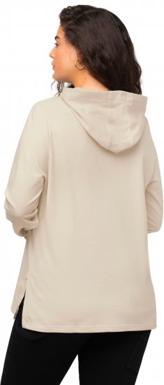 Ulla Popken REBEL LOVE Long Sleeve Graphic Hoodie Vanilla - Bluzy & bluzy z kapturem - 