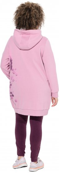 Ulla Popken Oversized Grass Graphic Hoodie Wildberry - Bluzy & bluzy z kapturem - 