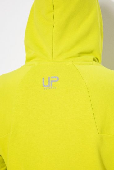 Ulla Popken Zippered Pocket and Reflective Piping Hoodie Green Apple - Bluzy & bluzy z kapturem - Kényelmes pulóverek és kapucnisok