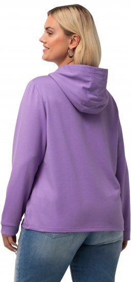 Ulla Popken City Name Graphic Hoodie Light Purple - Bluzy & bluzy z kapturem - 