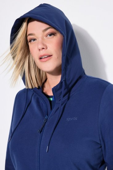 Ulla Popken Athletic Department Hoodie Navy - Bluzy & bluzy z kapturem - Kényelmes pulóverek és kapucnisok