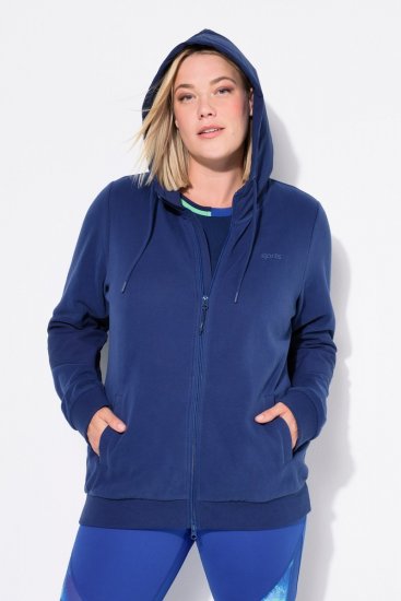 Ulla Popken Athletic Department Hoodie Navy - Bluzy & bluzy z kapturem - Kényelmes pulóverek és kapucnisok
