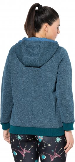 Ulla Popken Fleece-Lined Hoodie Dark Petrol - Bluzy & bluzy z kapturem - 