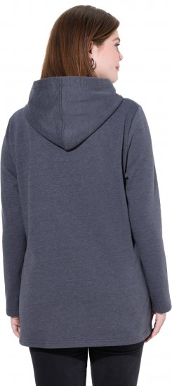 Ulla Popken Lettering GLOWING Hoodie Asphalt Grey - Mintás pólók nőknek - 