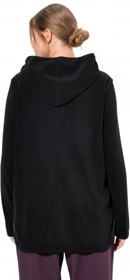 Ulla Popken Fleece Sweatshirt Hoodie Black - Bluzy & bluzy z kapturem - 
