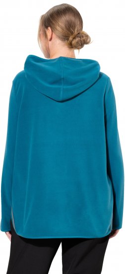 Ulla Popken Fleece Sweatshirt Hoodie Dark Petrol - Bluzy & bluzy z kapturem - 