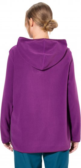 Ulla Popken Fleece Sweatshirt Hoodie Aubergine - Bluzy & bluzy z kapturem - 