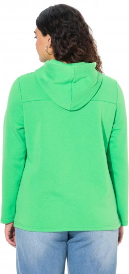 Ulla Popken TRUE Lettering Hoodie Mint Green - Bluzy & bluzy z kapturem - 