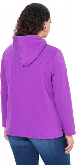Ulla Popken TRUE Lettering Hoodie Neon Red - Bluzy & bluzy z kapturem - 