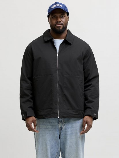 Jack & Jones Winson Worker Jacket Black - Kabátok - Nagyméretű Kabátok - 2XL-8XL