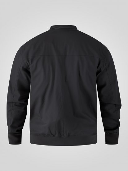 D555 Kent Elastic Rib Hem & Cuffs Harrington Jacket Black - Kabátok - Nagyméretű Kabátok - 2XL-8XL