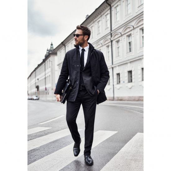 JP1880 Jacket Business Waterproof Windproof Black TALL - FÉRFIRUHÁZAT MT-6XLT - TALL-méretek