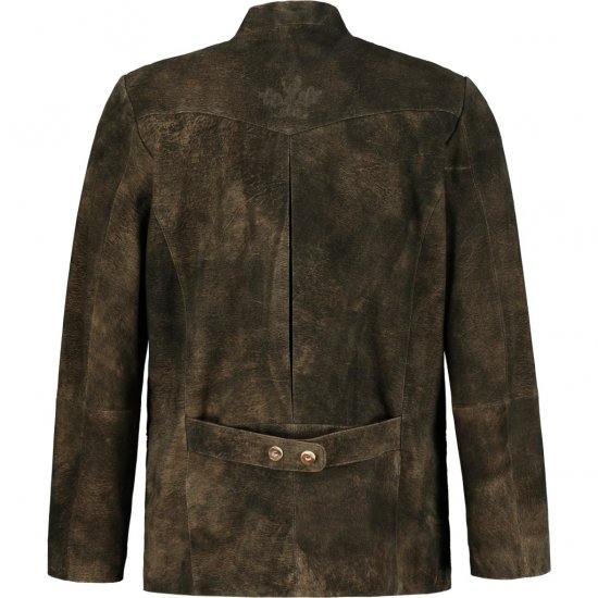 JP1880 Jacket Goat Suede Traditional Mahogany Brown - Trachten & Oktoberfest - Oktoberfest jelmezek nagy méretekben (Trachten)