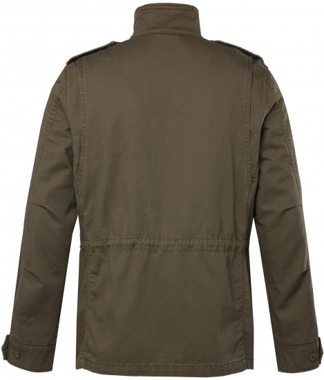 JP1880 Field Jacket with Badges Vintage Look TALL Moss Green - TALL kabátok - 