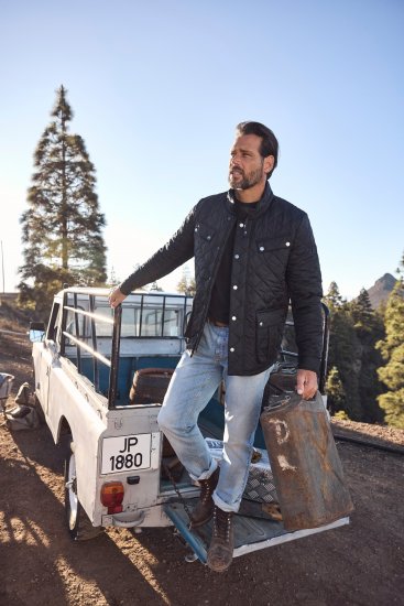 JP1880 Quilted with Multiple Pockets Jacket Black - Kabátok - Nagyméretű Kabátok - 2XL-8XL