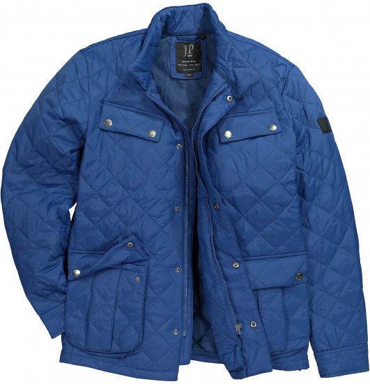 JP1880 Quilted with Multiple Pockets Jacket Dark Blue - Kabátok - Nagyméretű Kabátok - 2XL-8XL