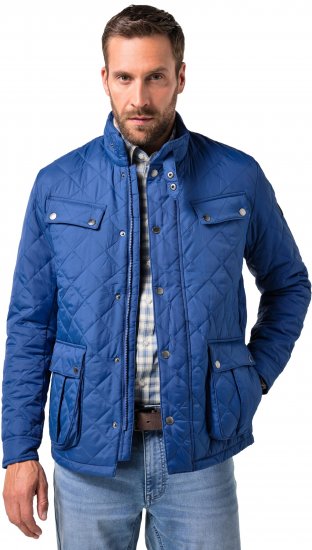 JP1880 Quilted with Multiple Pockets Jacket Dark Blue - Kabátok - Nagyméretű Kabátok - 2XL-8XL