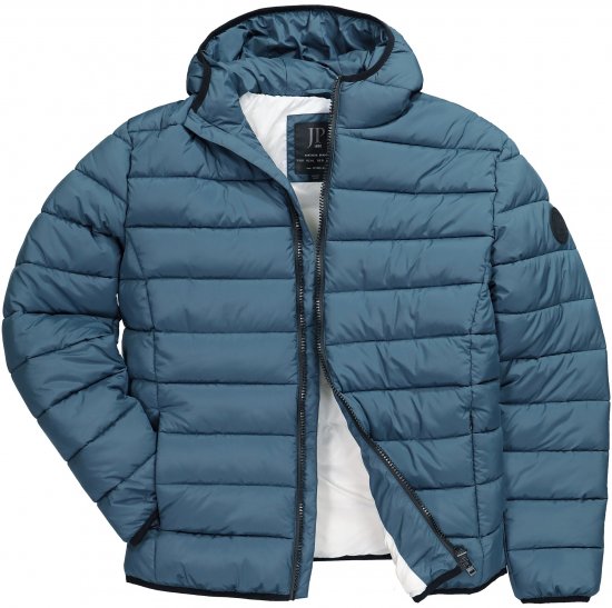 JP1880 Quilted Hooded Jacket Deep Blue - Kabátok - Nagyméretű Kabátok - 2XL-8XL