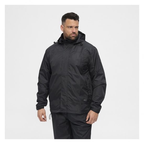 North Latitude Rain Jacket Black - Sportruházat - Nagyméretű Sportruházat 2XL-10XL