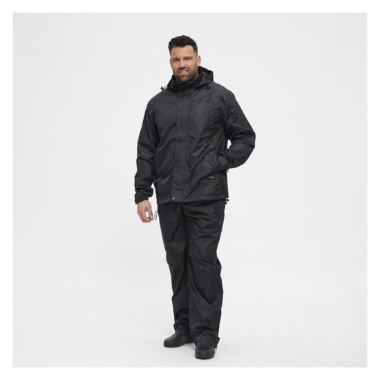 North Latitude Rain Jacket Black - Sportruházat - Nagyméretű Sportruházat 2XL-10XL
