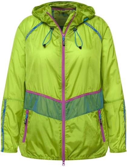 Ulla Popken Neon Rain Jacket Activewear Safety Yellow - Dzsekik - 