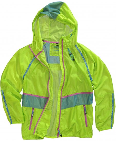 Ulla Popken Neon Rain Jacket Activewear Safety Yellow - Dzsekik - 