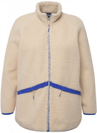 Ulla Popken Teddy Fleece Jacket Vanilla - Dzsekik - 
