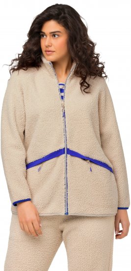 Ulla Popken Teddy Fleece Jacket Vanilla - Dzsekik - 