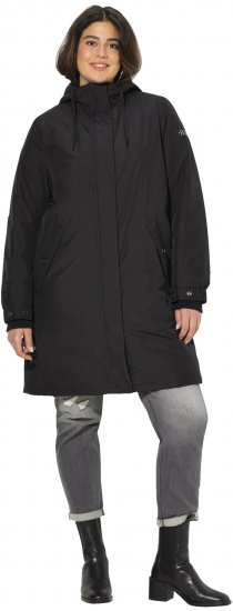 Ulla Popken HYPRAR Triple Function Weatherproof Jacket Black - Dzsekik - 