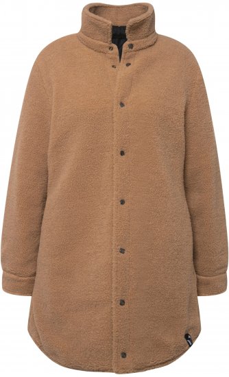 Ulla Popken Reversible Teddy Fleece Quilted Jacket Black - Dzsekik - 