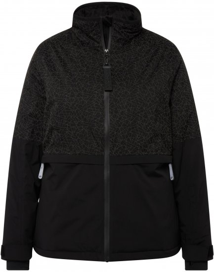 Ulla Popken HYPRAR Waterproof Running Jacket Black - Dzsekik - 
