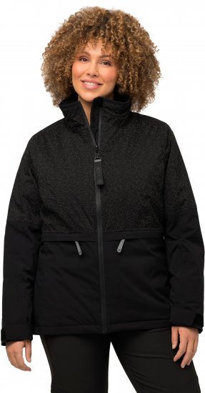 Ulla Popken HYPRAR Waterproof Running Jacket Black - Dzsekik - 