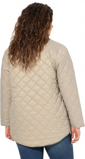 Ulla Popken Quilted Water Repellent Shirt Jacket Medium Grey - Dzsekik - 