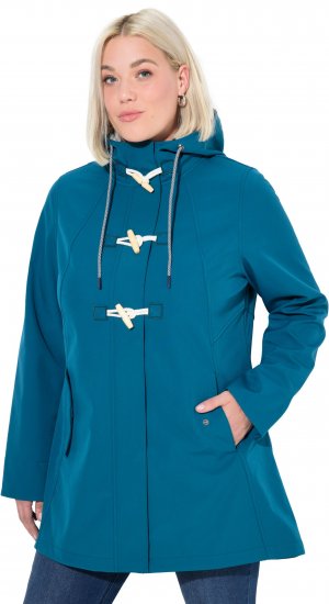 Ulla Popken HYPRAR Water-Repellent Softshell Jacket Teal - Dzsekik - 